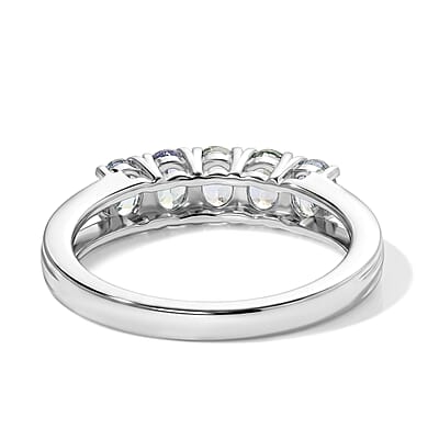 D'Joy Peacock Tanzanite 1.00 ctw Ring in Rhodium Over Sterling Silver (Size 10.0)