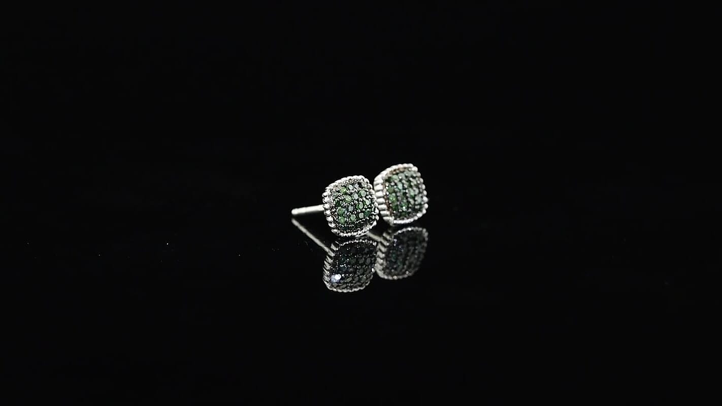 EverTrue Diamond Sunburst Studs Earrings in Platinum Bond 0.20 ctw