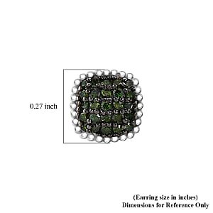 EverTrue Green Diamond (IR) 0.20 ctw Sunburst Studs Earrings in Platinum Bond