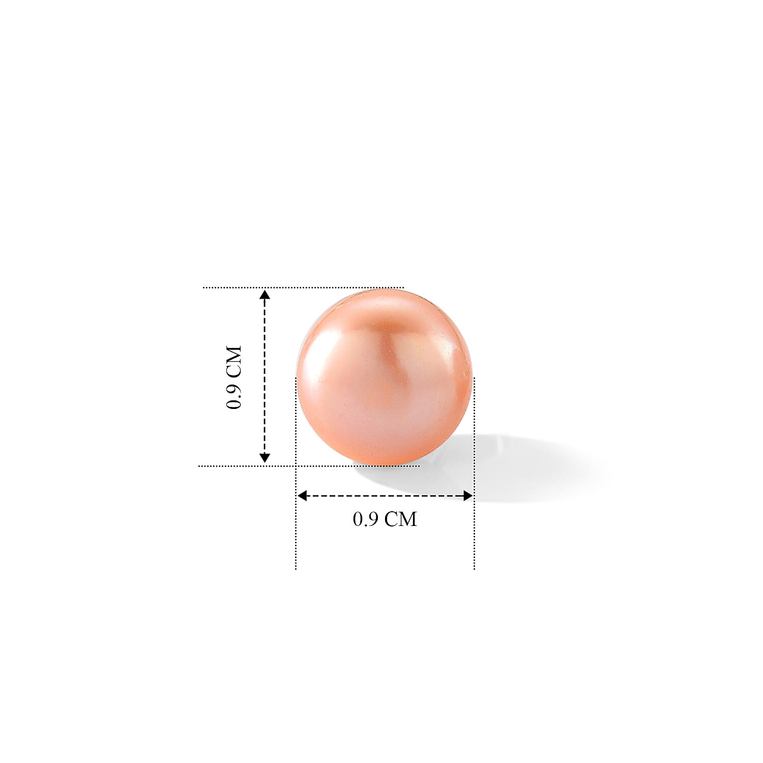 Peach Shell Pearl Fancy Earrings in Silvertone