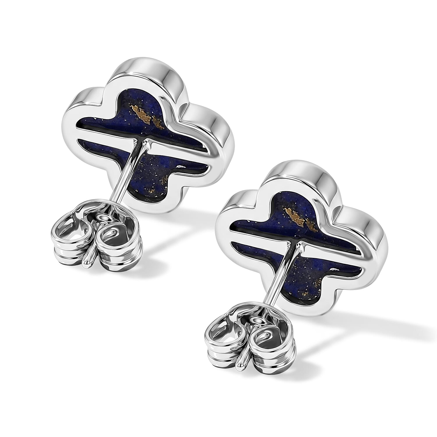 Lapis Lazuli 0.60 ctw Earrings in Silvertone