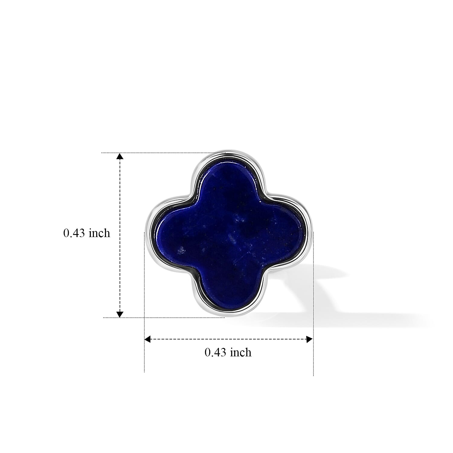 Lapis Lazuli 0.60 ctw Earrings in Silvertone