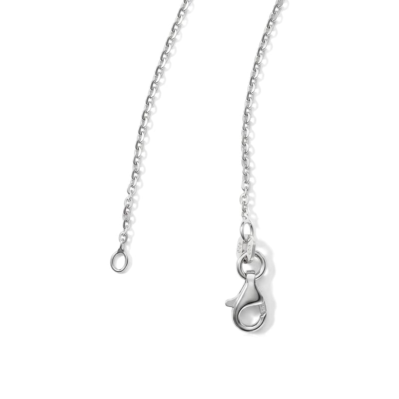 Italian 1.4mm Brillantina Necklace in Rhodium Over Sterling Silver 18 Inches 1.99 Grams