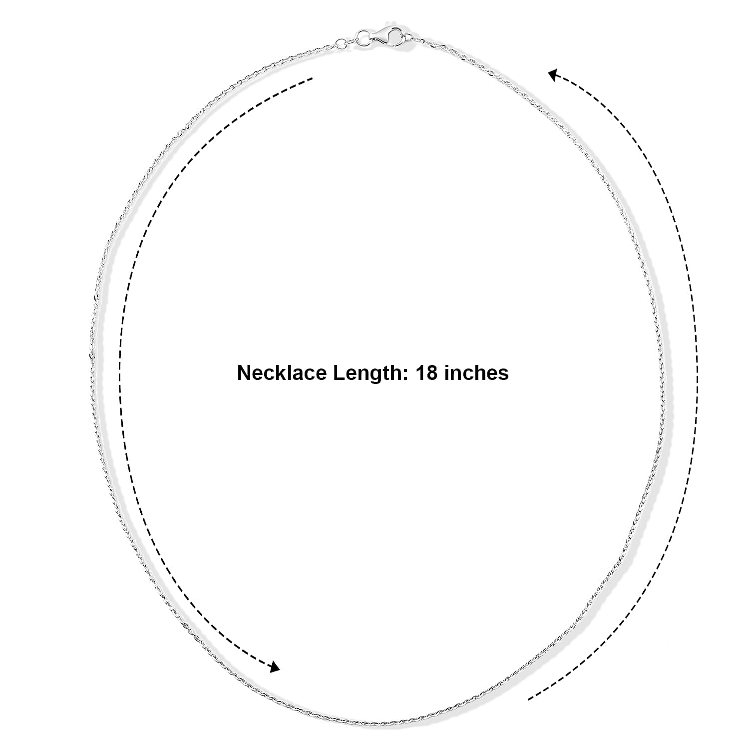 Italian 1.4mm Brillantina Necklace in Rhodium Over Sterling Silver 18 Inches 1.99 Grams