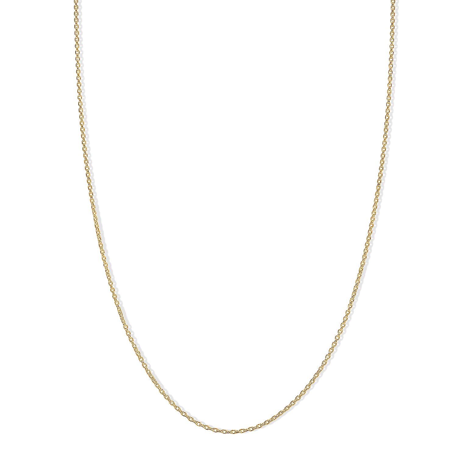 Italian 1.4mm Brillantina Necklace in 14K Yellow Gold Over Sterling Silver 18 Inches 1.99 Grams