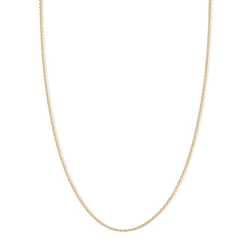Italian 1.4mm Brillantina Necklace in 14K Yellow Gold Over Sterling Silver 18 Inches 1.99 Grams