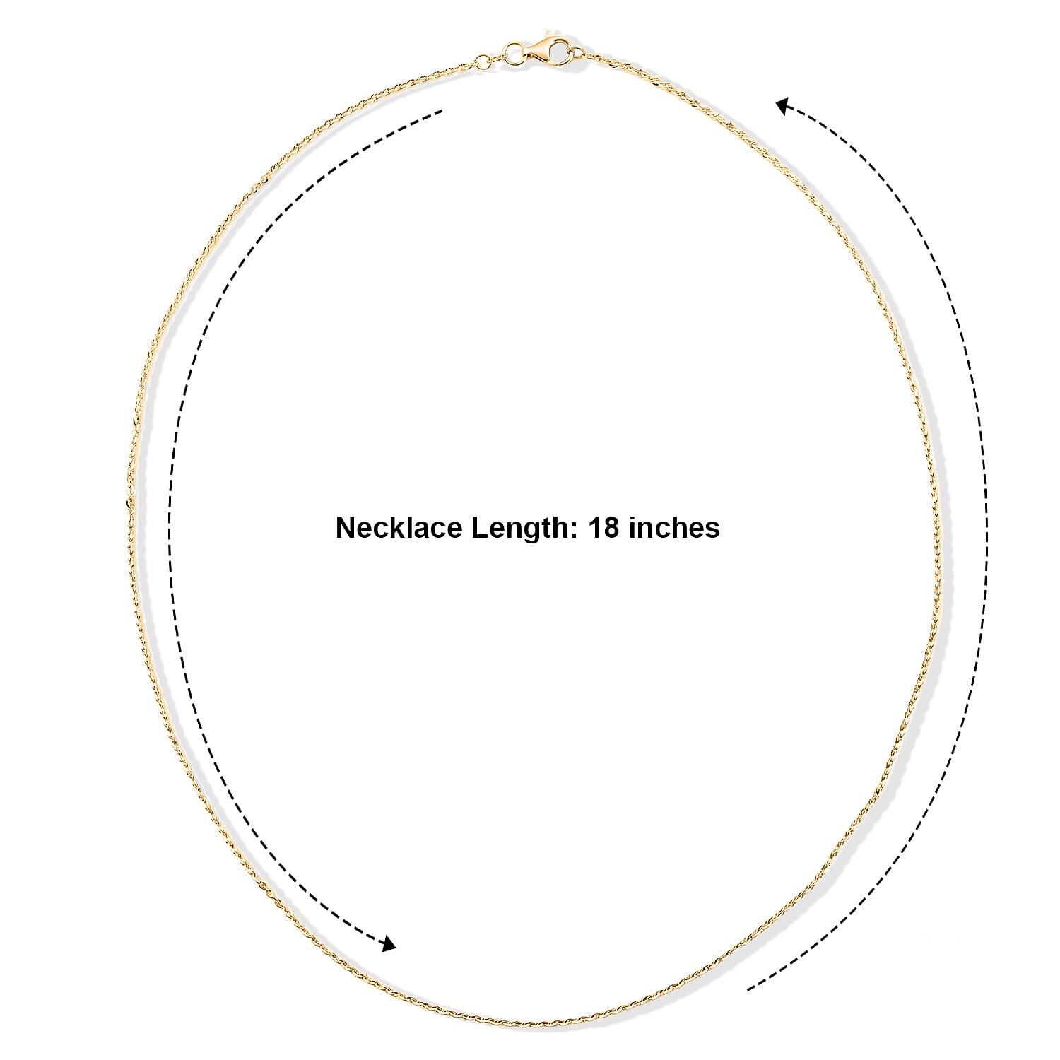 Italian 1.4mm Brillantina Necklace in 14K Yellow Gold Over Sterling Silver 18 Inches 1.99 Grams
