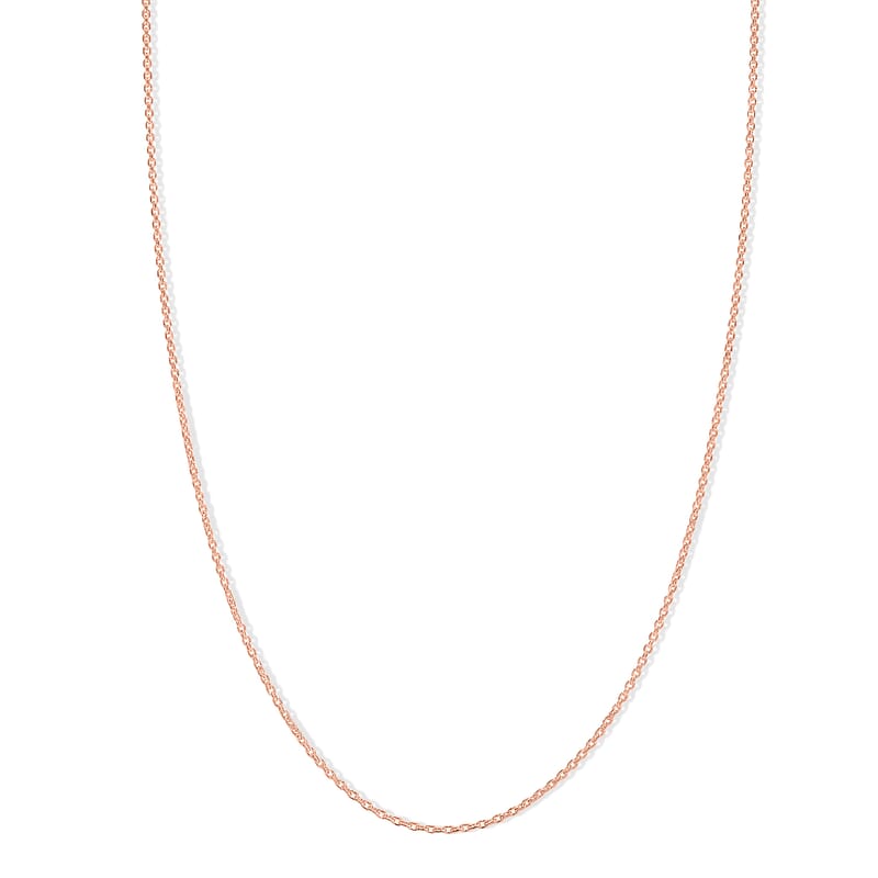 Italian 1.4mm Brillantina Necklace in 14K Rose Gold Over Sterling Silver 18 Inches 1.99 Grams