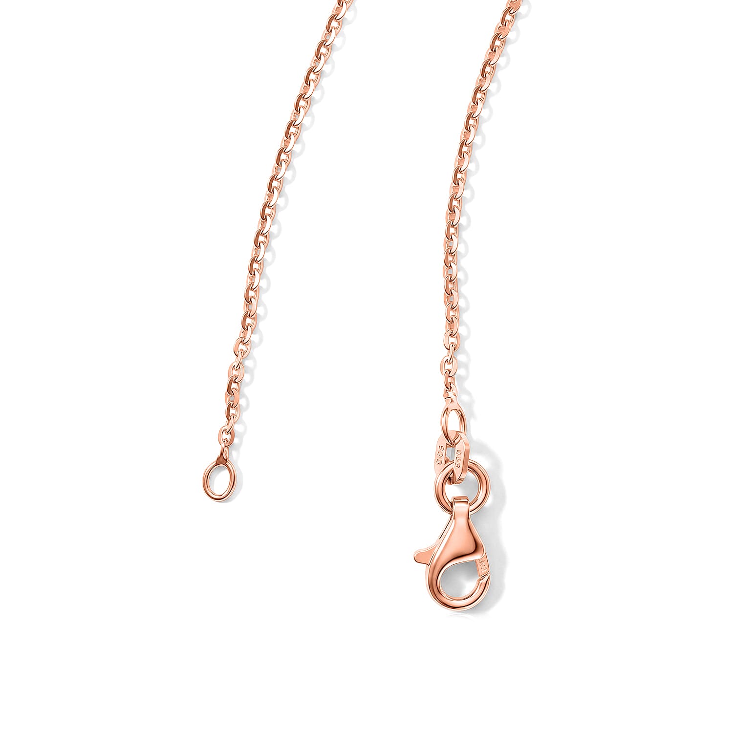 Italian 1.4mm Brillantina Necklace in 14K Rose Gold Over Sterling Silver 18 Inches 1.99 Grams