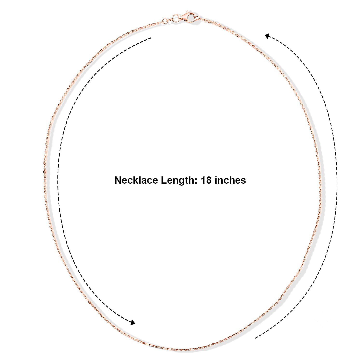 Italian 1.4mm Brillantina Necklace in 14K Rose Gold Over Sterling Silver 18 Inches 1.99 Grams