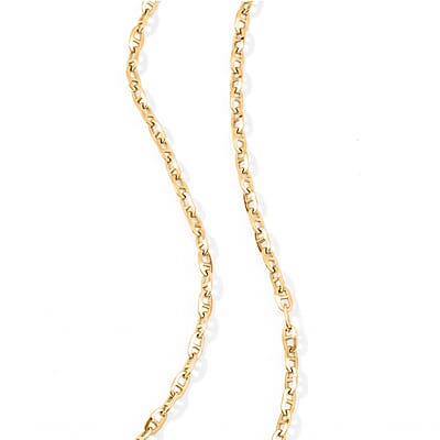 2 Mm Brillucci Necklace in 14K Yellow Gold Over Sterling Silver 18 Inches 2.92 Grams