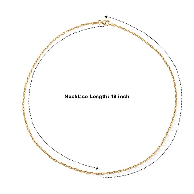 2 Mm Brillucci Necklace in 14K Yellow Gold Over Sterling Silver 18 Inches 2.92 Grams
