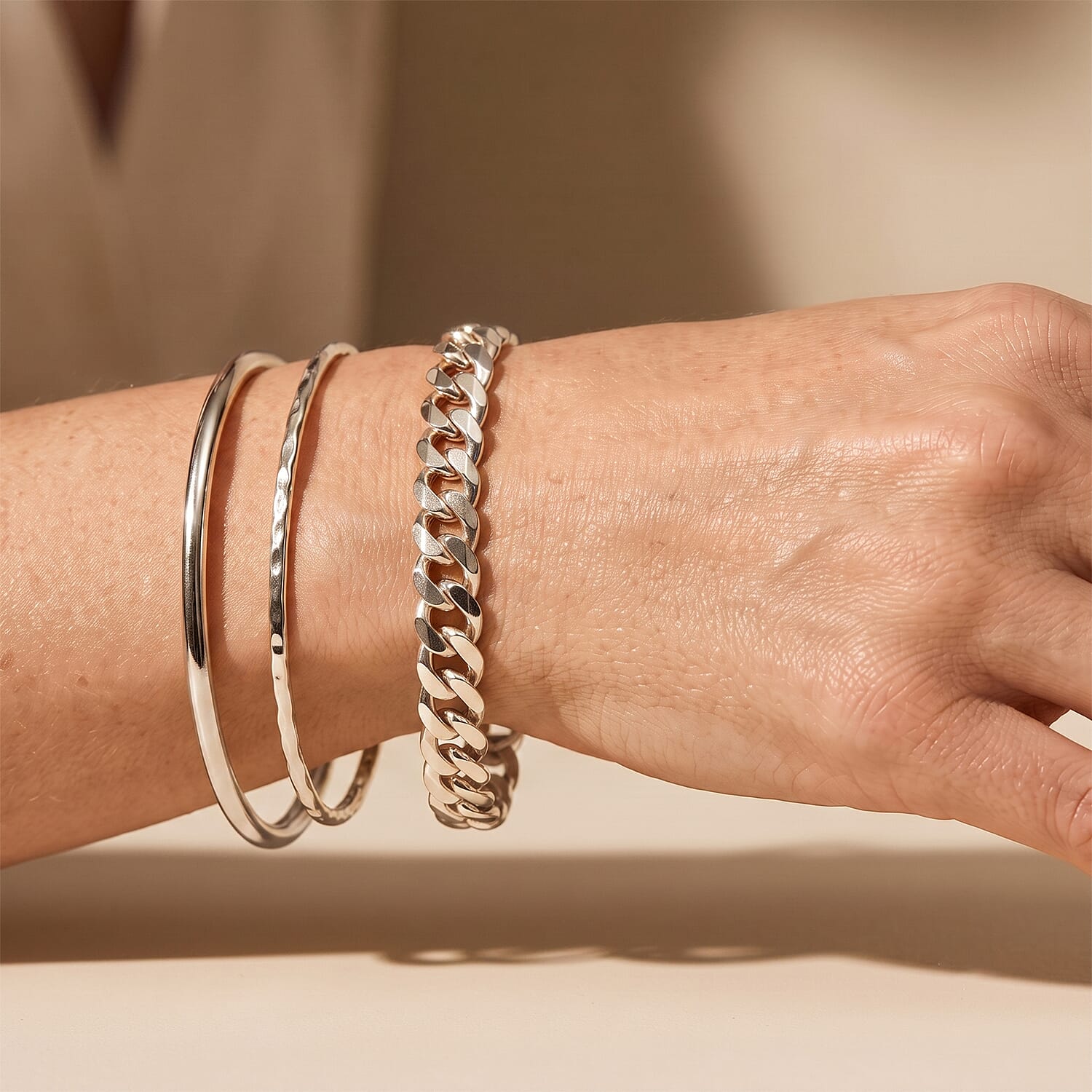 7.5mm Grumeta New Slash Cut Chain Bracelet in Sterling Silver (8.00 In) 10.75 Grams