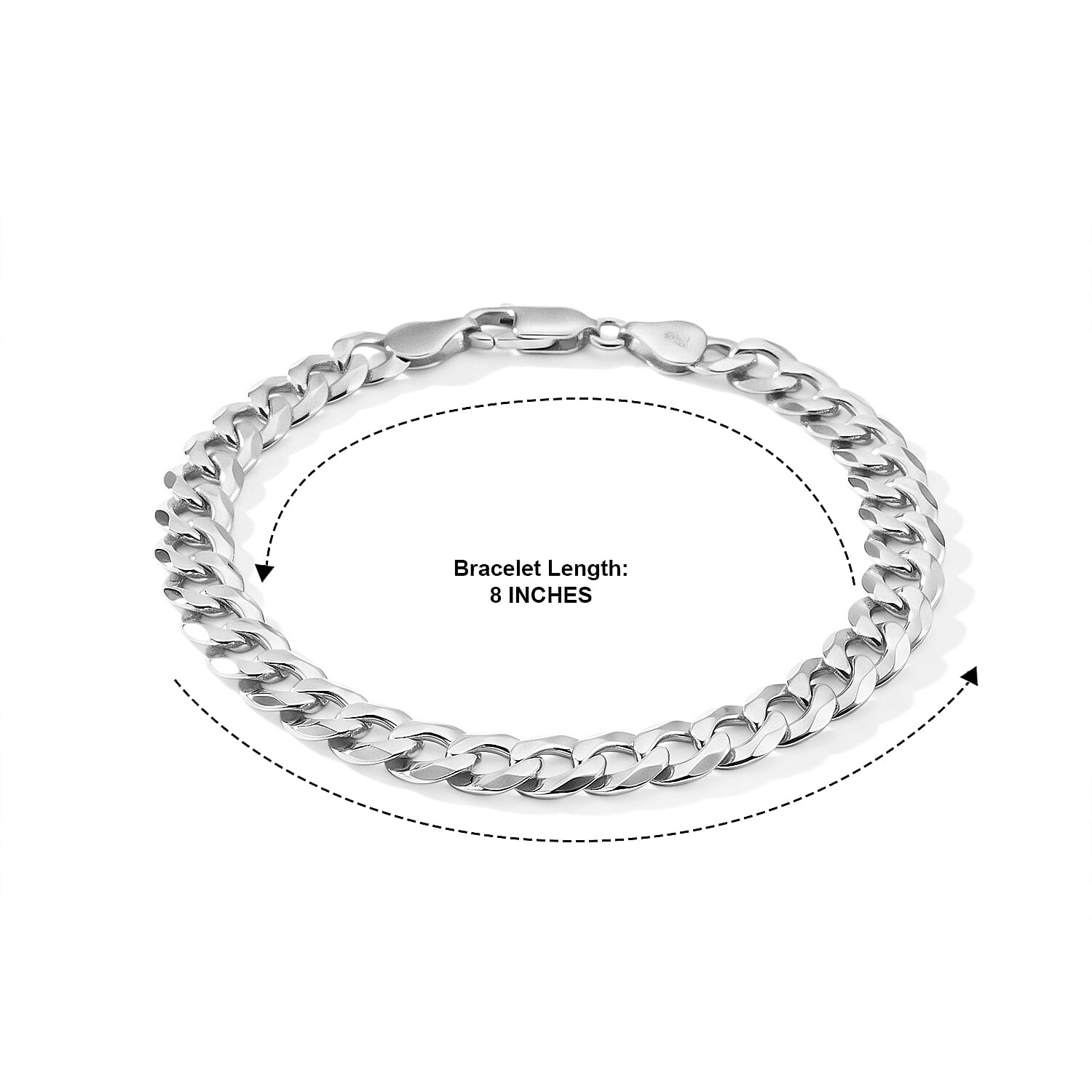 7.5mm Grumeta New Slash Cut Chain Bracelet in Sterling Silver (8.00 In) 10.75 Grams