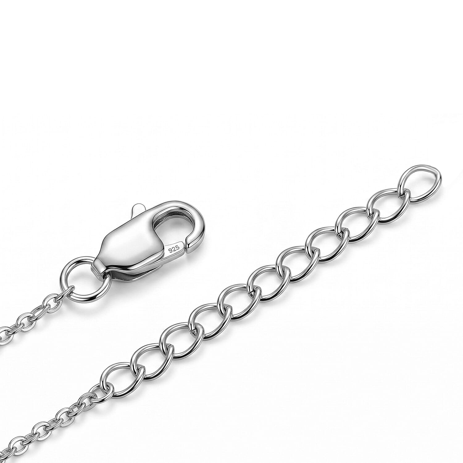 Luxuriant Lab Grown Diamond G VS 0.30 ctw Band Necklace in Rhodium Over Sterling Silver 18-20 Inches