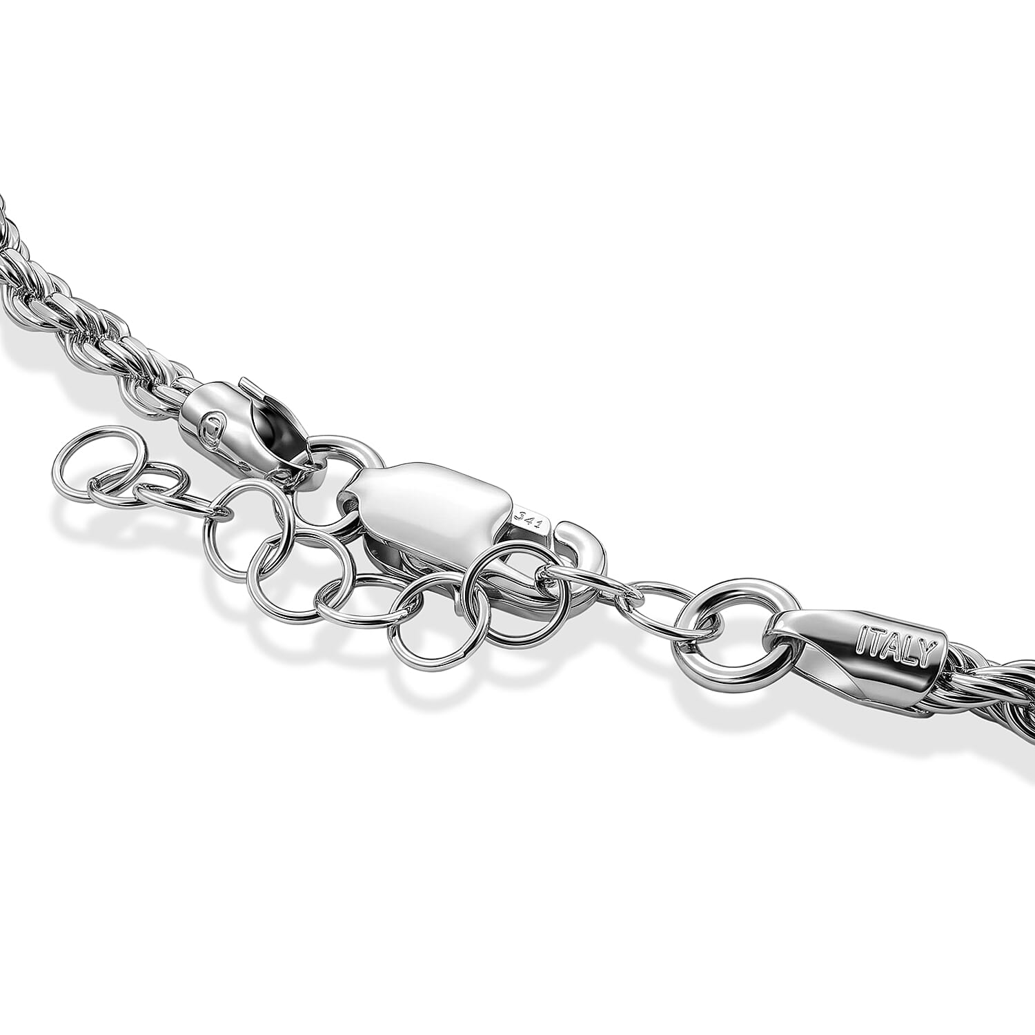 Italian 2.5mm Rope Chain Bracelet in Sterling Silver (7.00 In) 3.65 Grams