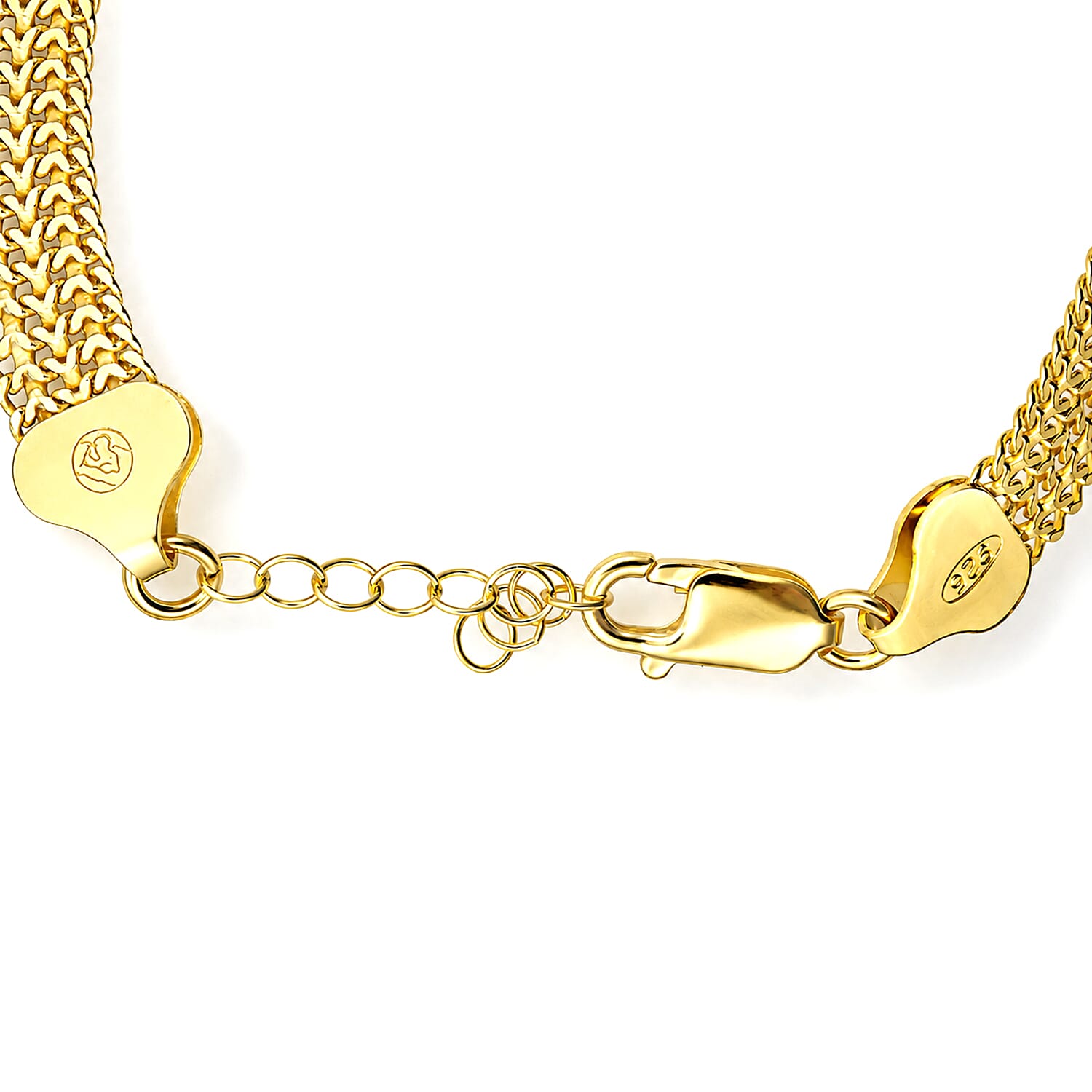 Italian 3mm Arrow Chain Bracelet in 14K YG Over Sterling Silver (7.00 In) 8.60 Grams