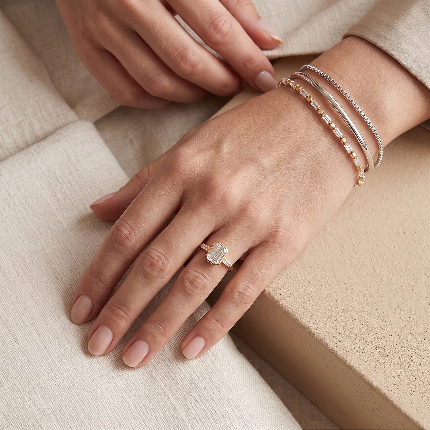 1.2mm CPSL/DC Typhoon Chain Bracelet in 14K YG Over and Sterling Silver (7.00 In) 4.35 Grams