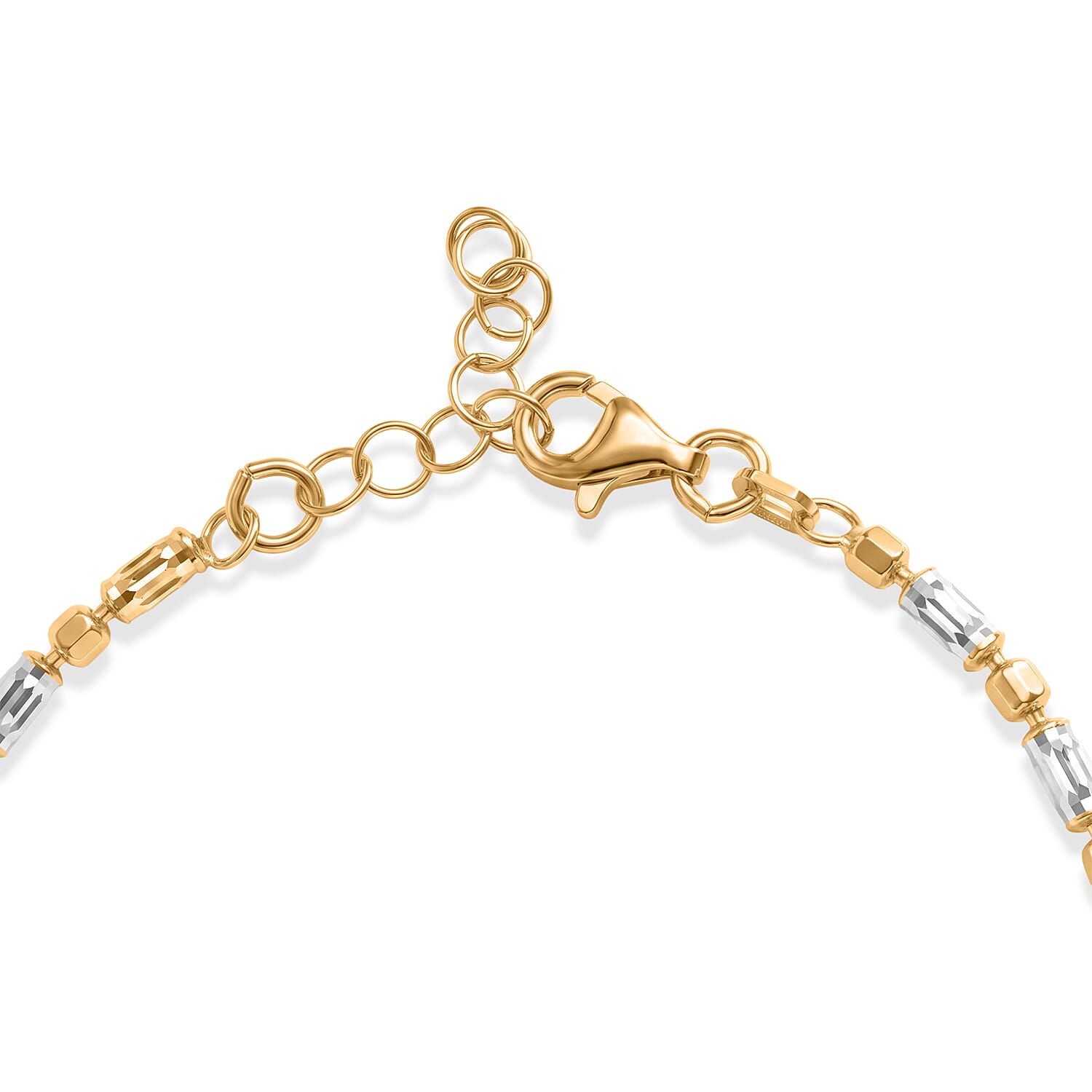 1.2mm CPSL/DC Typhoon Chain Bracelet in 14K YG Over and Sterling Silver (7.00 In) 4.35 Grams