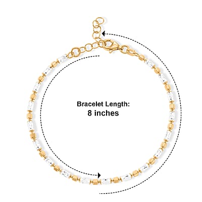 1.2mm CPSL/DC Typhoon Chain Bracelet in 14K YG Over and Sterling Silver (7.00 In) 4.35 Grams