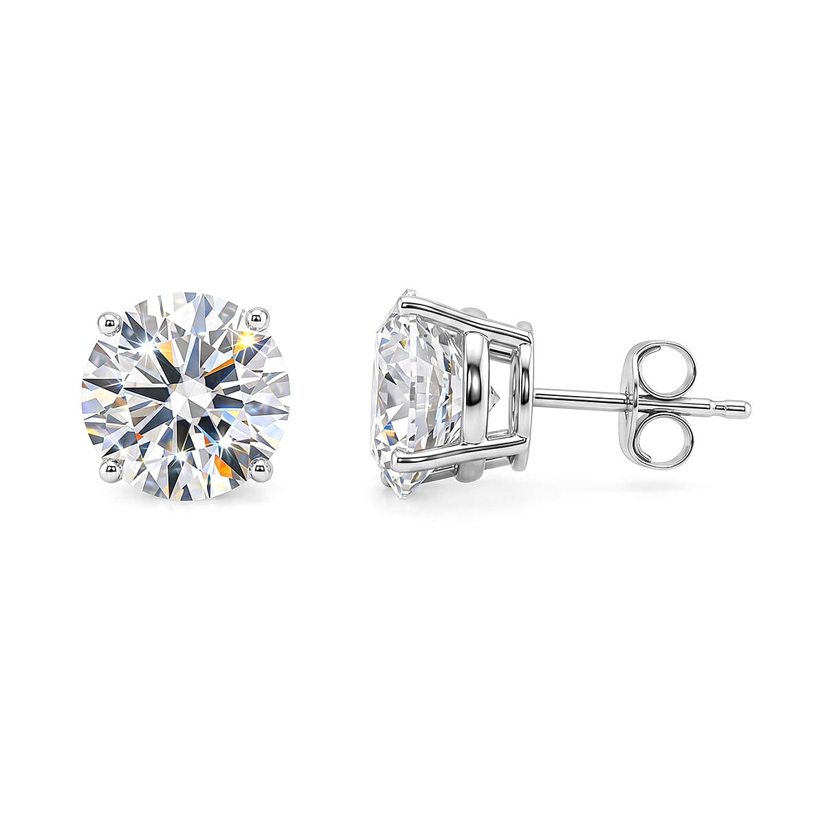 Luxuriant Lab Grown Diamond F-VS 5.00 ctw Stud Earrings in 14K White Gold