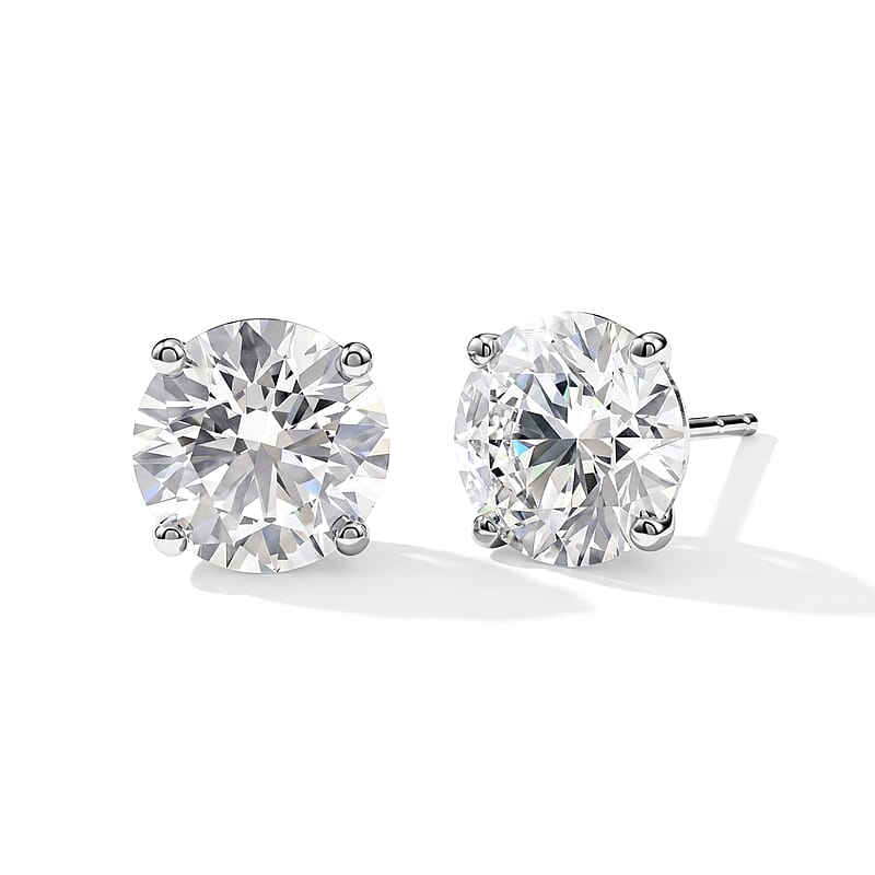 Luxuriant Lab Grown Diamond E-VS2 5.00 ctw Stud Earrings in 14K White Gold