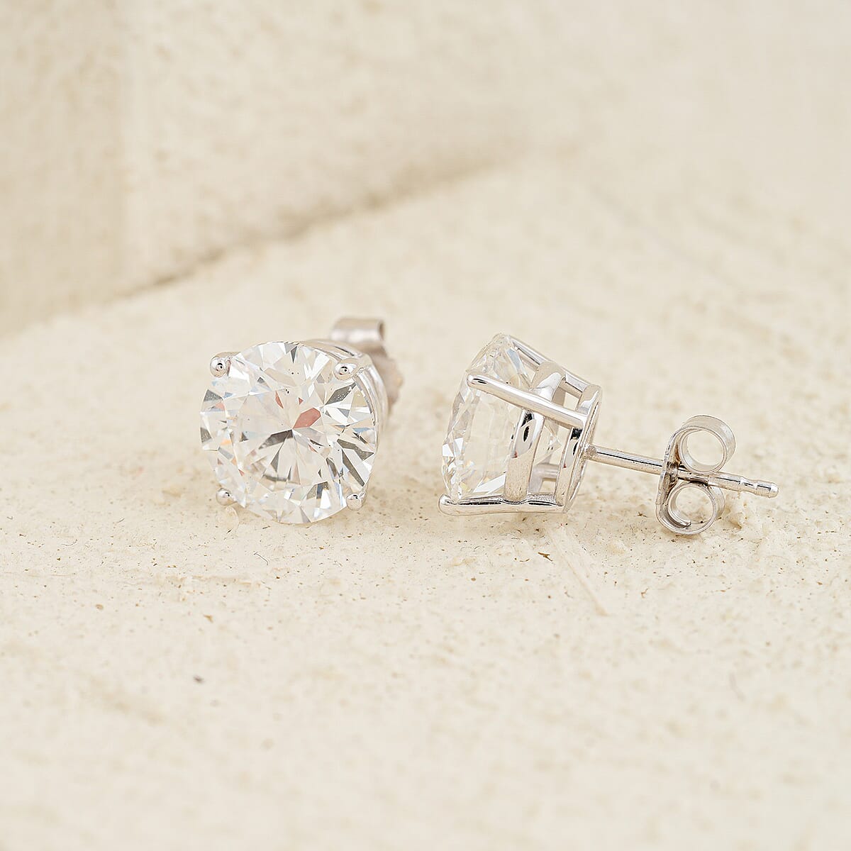 Luxuriant Lab Grown Diamond F-VS 5.00 ctw Stud Earrings in 14K White Gold image number 1