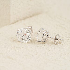 Luxuriant Lab Grown Diamond F-VS 5.00 ctw Stud Earrings in 14K White Gold