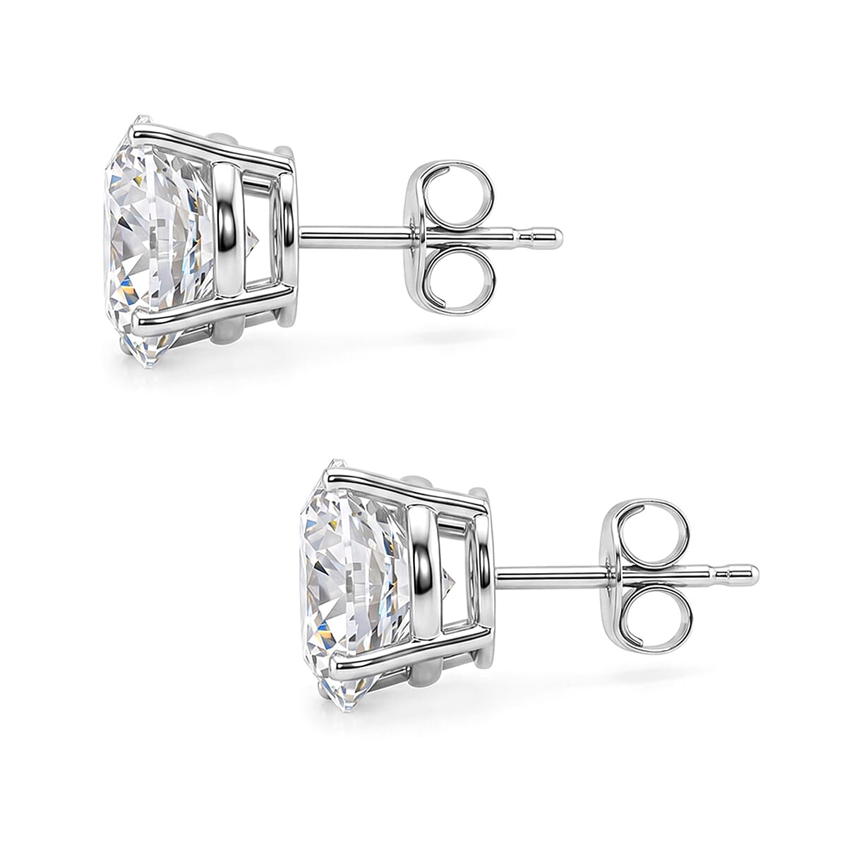 Luxuriant Lab Grown Diamond F-VS 5.00 ctw Stud Earrings in 14K White Gold image number 3
