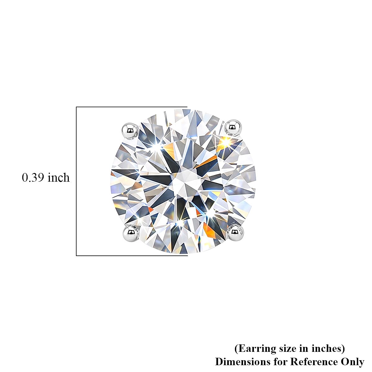 Luxuriant Lab Grown Diamond F-VS 5.00 ctw Stud Earrings in 14K White Gold image number 4