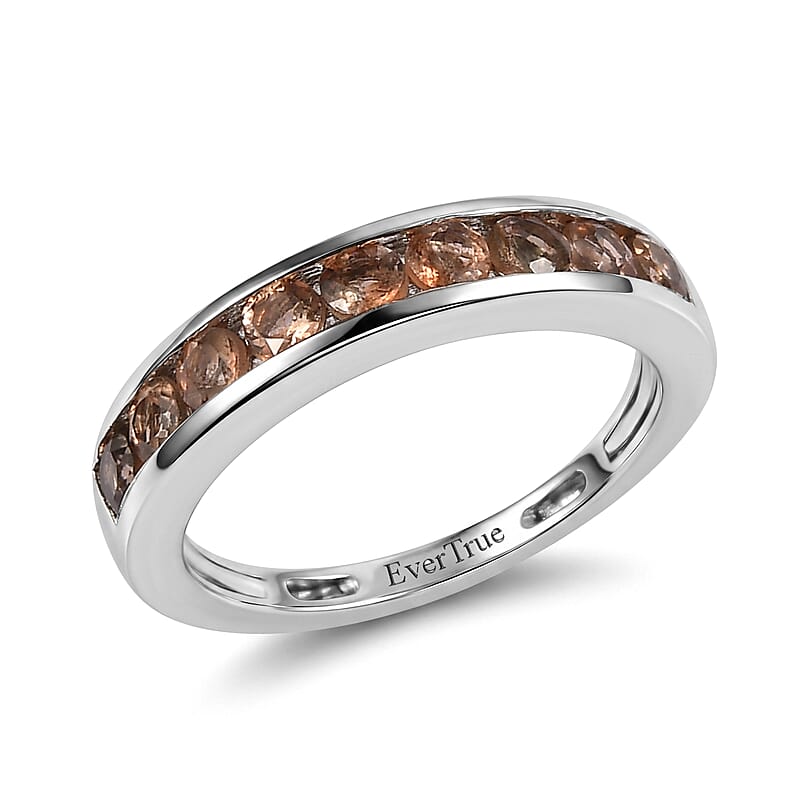 EverTrue Jenipapo Andalusite 1.15 ctw Band Ring in Platinum Bond (Size 9.0)