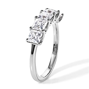 EverTrue Moissanite 1.75 ctw Five Element Ring in Platinum Bond (Size 10.0)