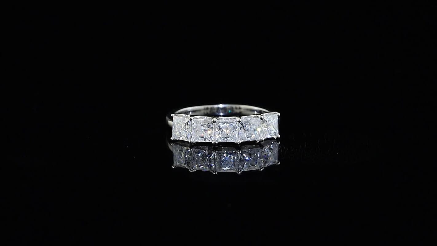 EverTrue Moissanite (Sqr 4mm) Ring in Platinum Bond (Size 10.0) 1.75 ctw