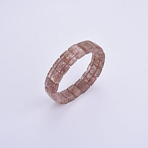 Strawberry Quartz 192.00 ctw Section Stretch Bracelet