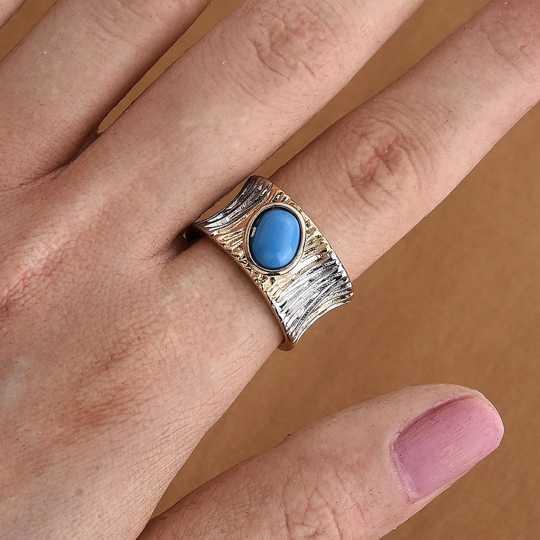 Magnesite 0.50 ctw Ring in Silvertone (Adjustable)