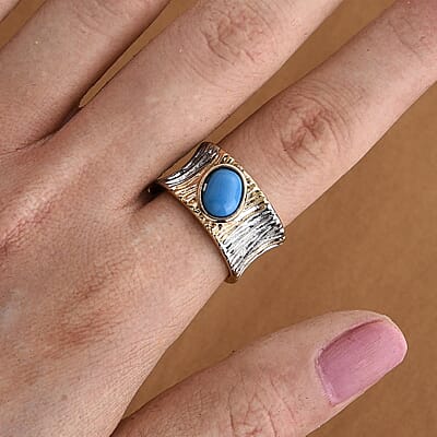 Magnesite 0.50 ctw Ring in Silvertone (Adjustable)