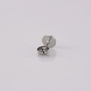 Nephrite Earrings in Silvertone 0.40 ctw
