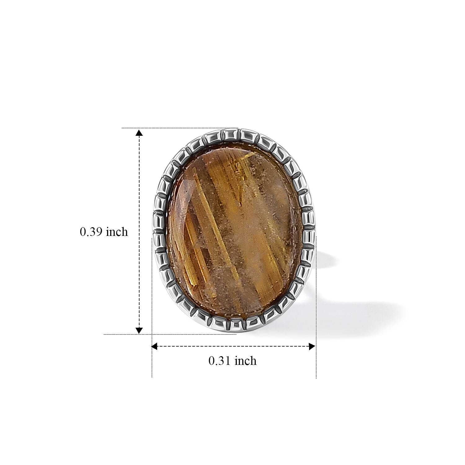 Golden Rutilated Quartz Earrings in Silvertone 0.80 ctw