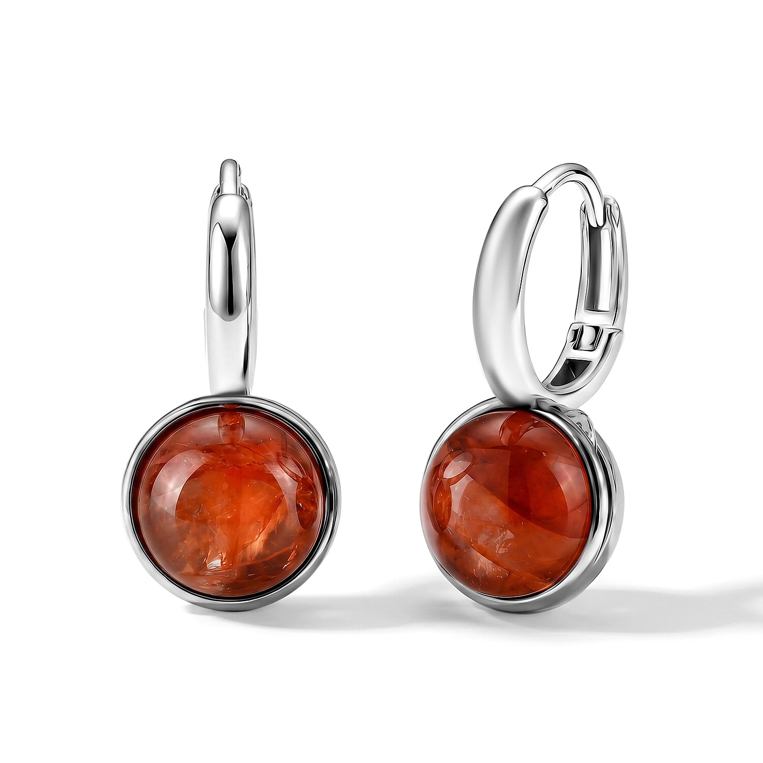 Multi Hematoid Quartz 2.00 ctw Earrings in Silvertone
