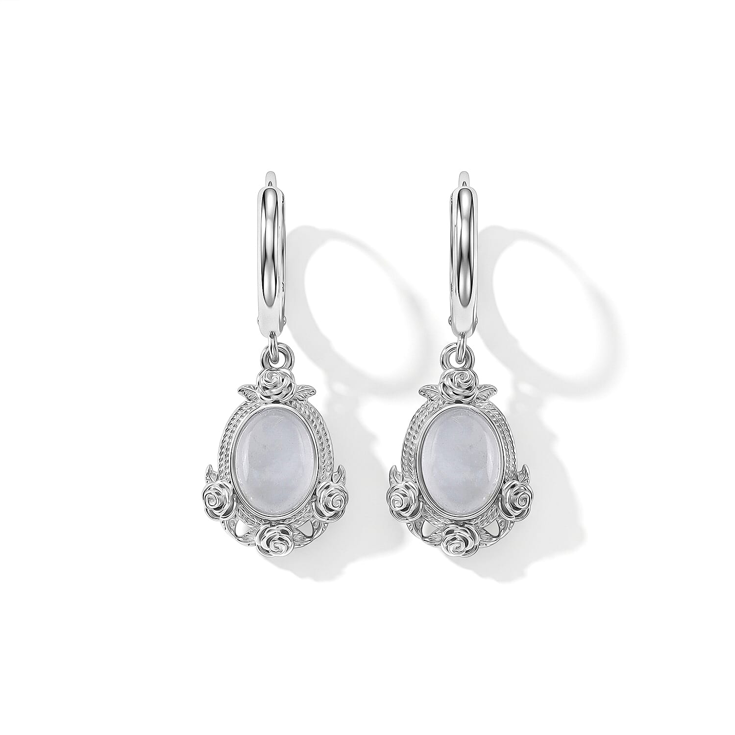 Aquamarine 1.20 ctw Earrings in Silvertone