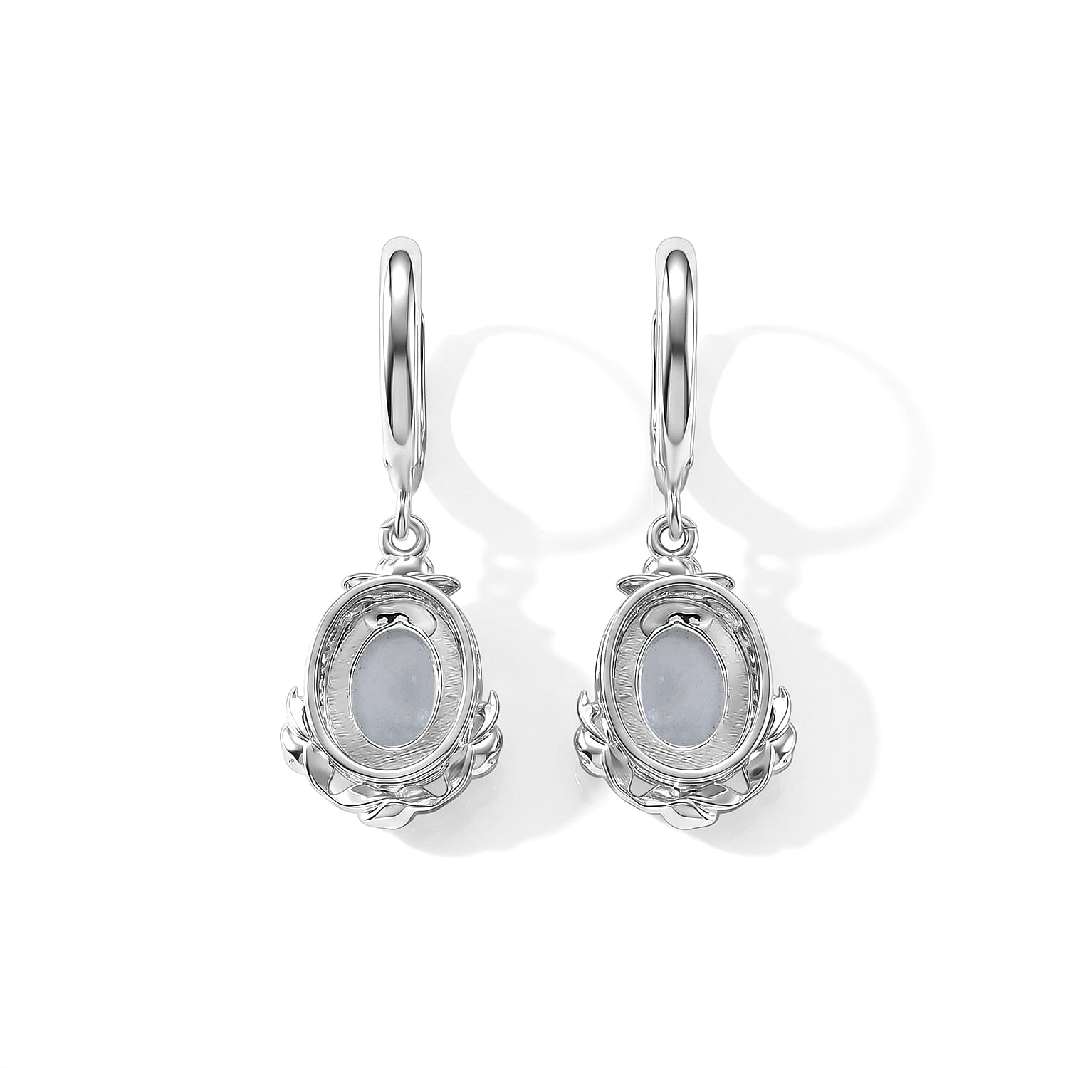 Aquamarine 1.20 ctw Earrings in Silvertone