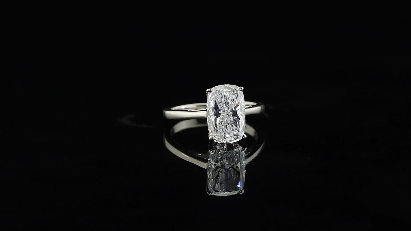 IGI Certified 950 Palladium Luxuriant Lab Grown Diamond (E-F, VS) Ring (Size 10.0) 3.00 ctw