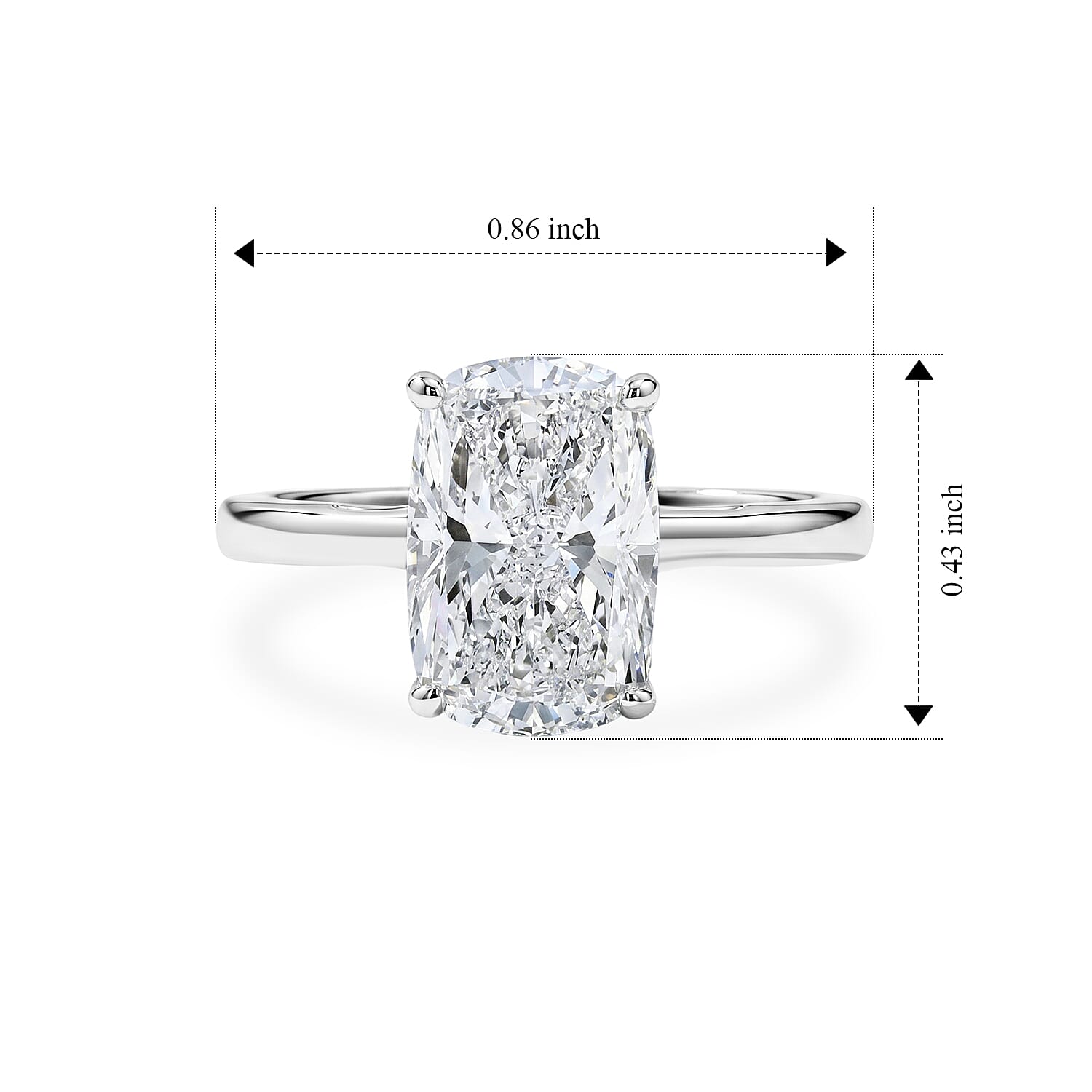 IGI Certified Luxuriant Lab Grown Diamond E-F VS 3.00 ctw Ring in 950 Palladium (Size 7.0)