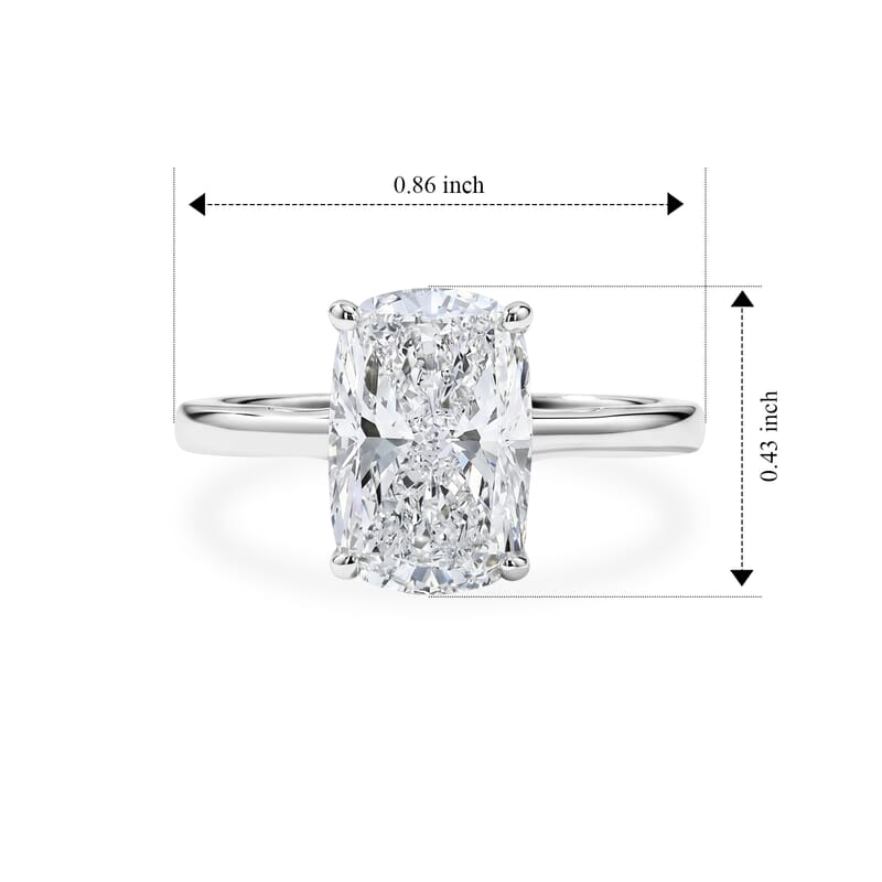 IGI Certified Luxuriant Lab Grown Diamond E-F VS 3.00 ctw Ring in 950 Palladium (Size 8.0)