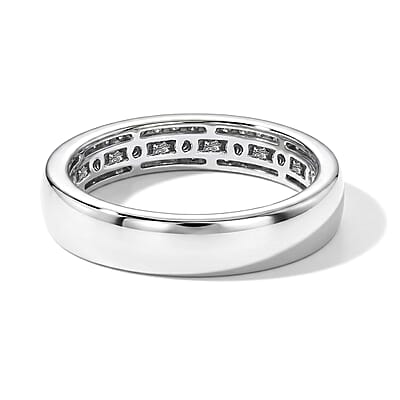 Luxuriant Lab Grown Diamond E-F VS 0.10 ctw Band Ring in 950 Palladium (Size 6.0)