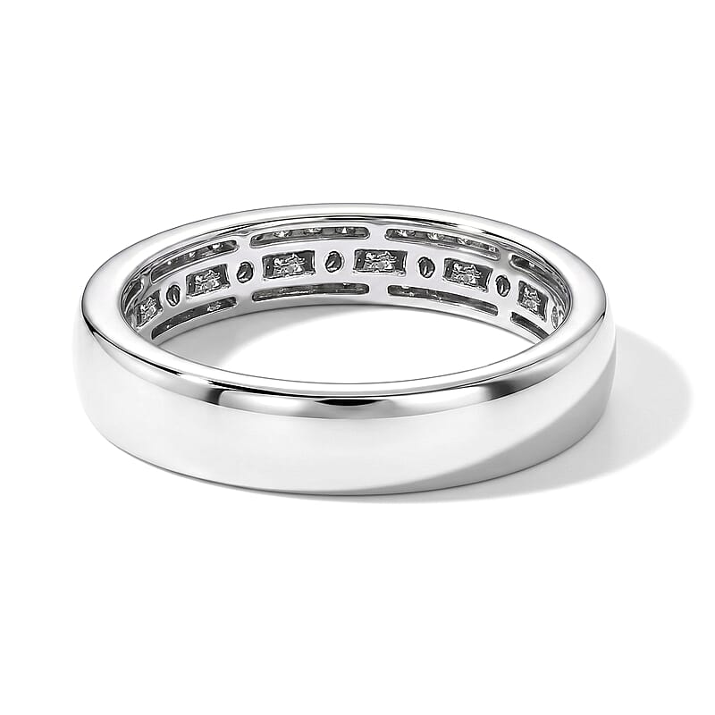 Luxuriant Lab Grown Diamond E-F VS 0.10 ctw Band Ring in 950 Palladium (Size 6.0)