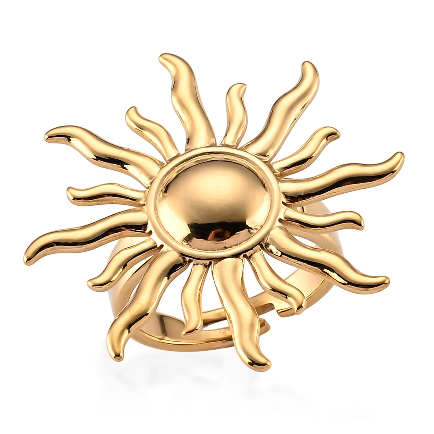 Sun Ring in ION Plated YG Stainless Steel (Adjustable)
