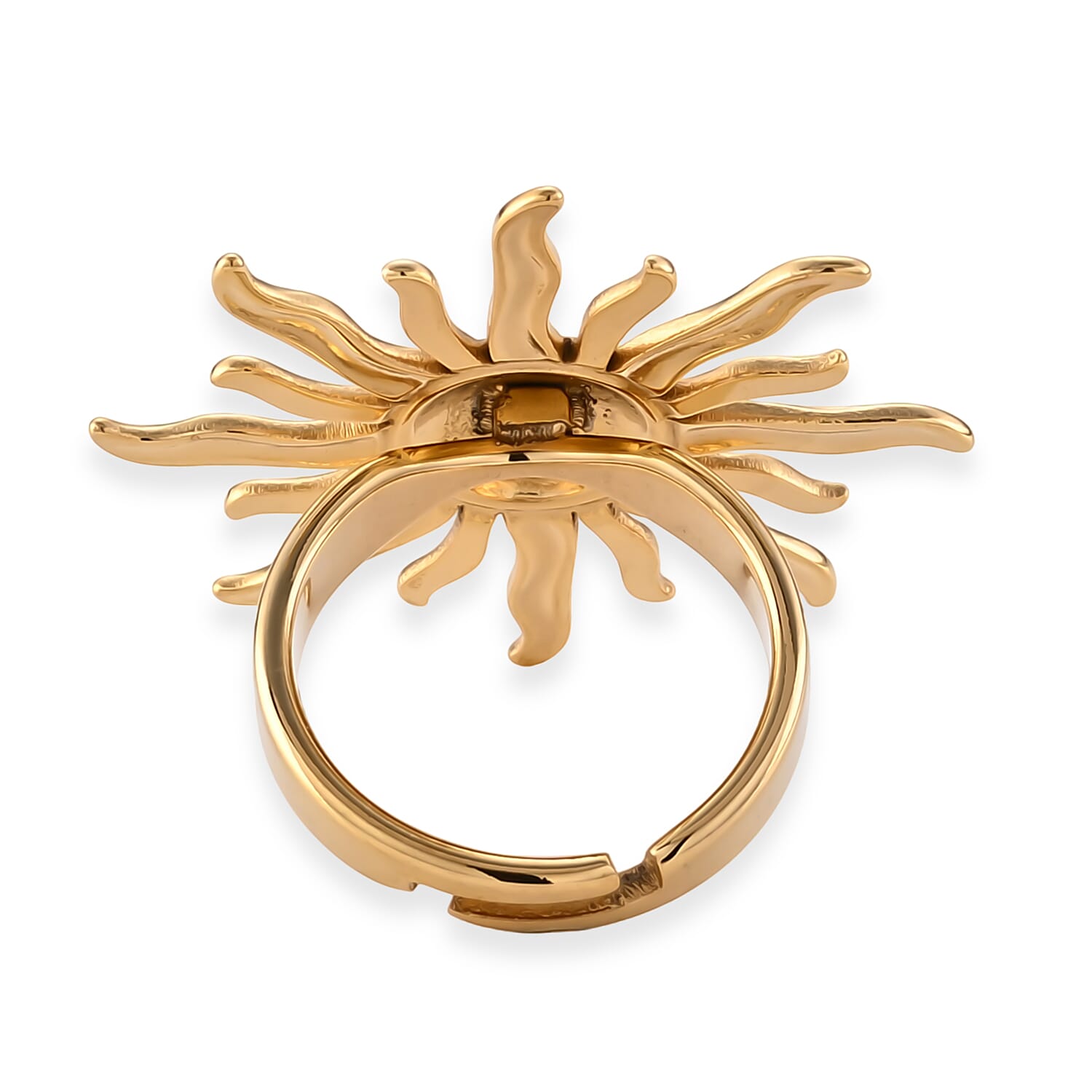Sun Ring in ION Plated YG Stainless Steel (Adjustable)
