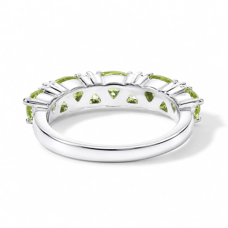 D'Joy Arizona Peridot 1.65 ctw Ring in Rhodium Over Sterling Silver (Size 7.0)