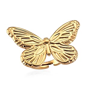 Butterfly Ring in ION Plated YG Stainless Steel (Adjustable)